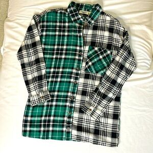 ⭐️ NWT- Retrod plaid oversized button-down shirt - size XS
